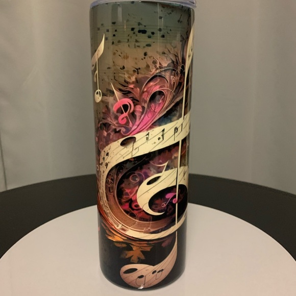 Hand Crafted Music Note 20oz Skinny Tumbler - Picture 3 of 4